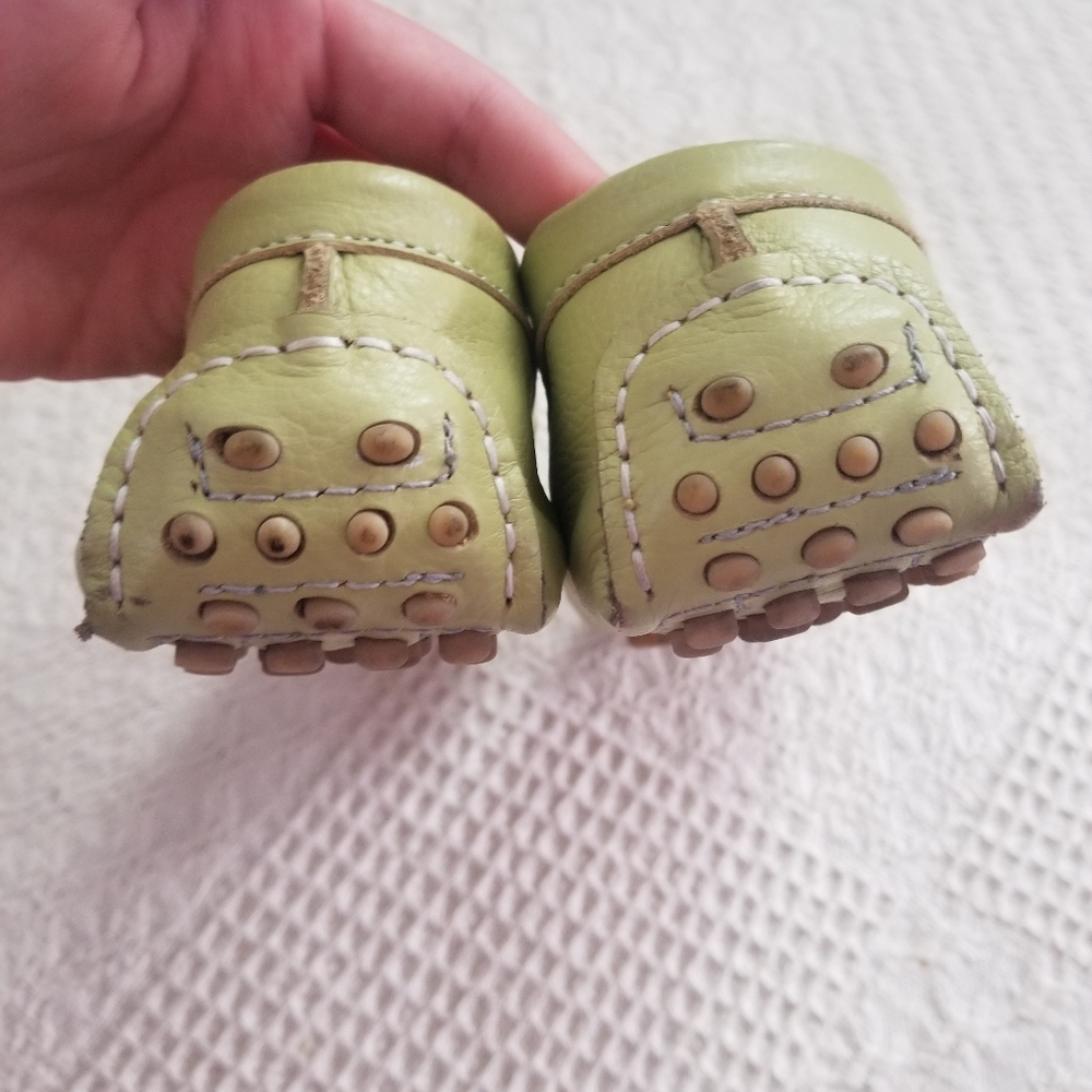 Tod's Green Leather Loafers - Picture 6 of 10